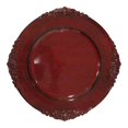 thumbnail image 1 of ChargeIt by Jay Charge It by Jay Embossed Charger 14” Decorative Melamine Service Plate, 13", Red, 1 of 3