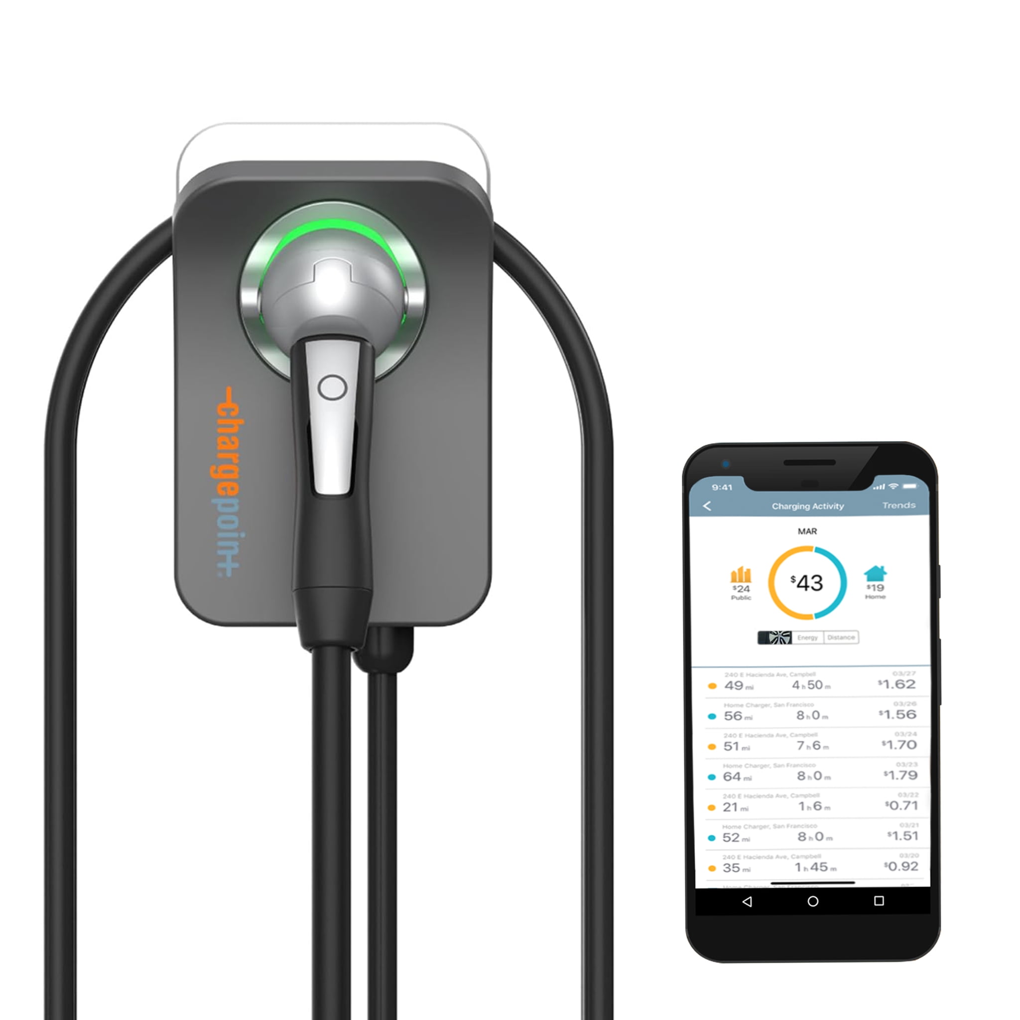 ChargePoint Home Flex Level 2 EV Charging Station, Hardwired, High