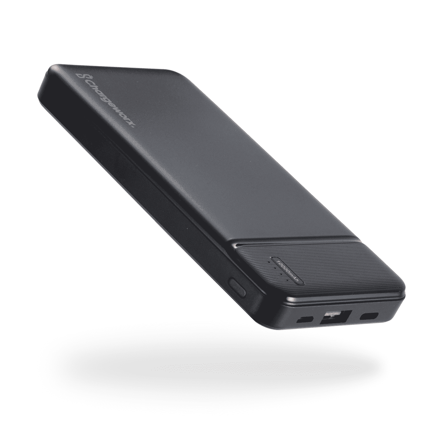 ChargeWorx 10,000mAh Portable Power Bank, 20W PD & QC Fast Charging, USB-C and USB-A Battery Pack with LED Indicator, Smart Device Detection & SafeGuard Protection, Compact Charger for Smartphones