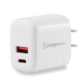 thumbnail image 1 of ChargeWorx USB Wall Charger Block, 2-Port 38W Power Adapter with 20W USB-C PD & 18W USB-A QC 3.0, 6FT USB-C to USB-C Cable Included, Foldable Plug Fast Charger for iPhone, Android & More, 1 of 7