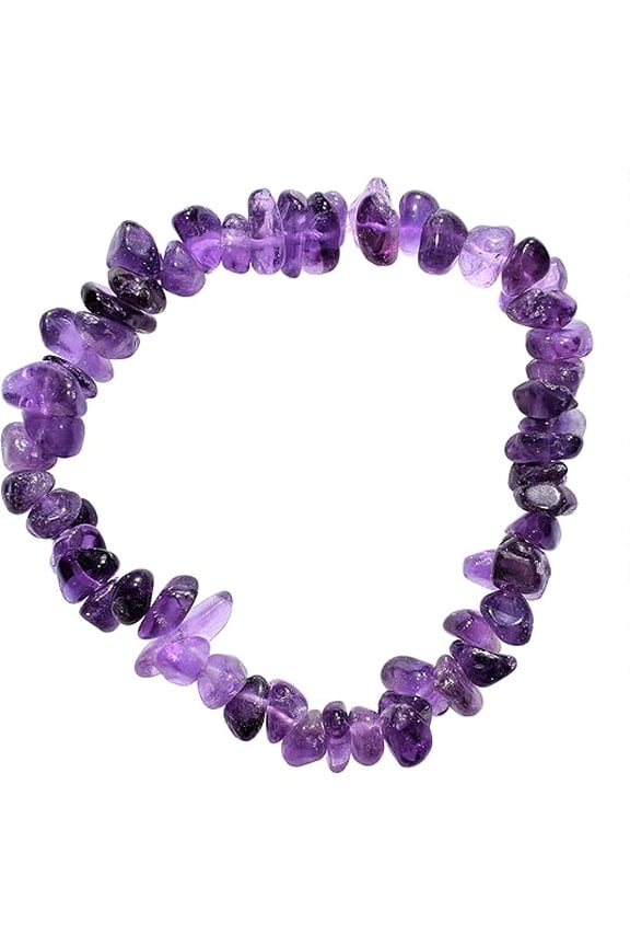 Charged Premium Natural Crystal Chip Bead Bracelet + Moroccan Selenite Charging Crystal