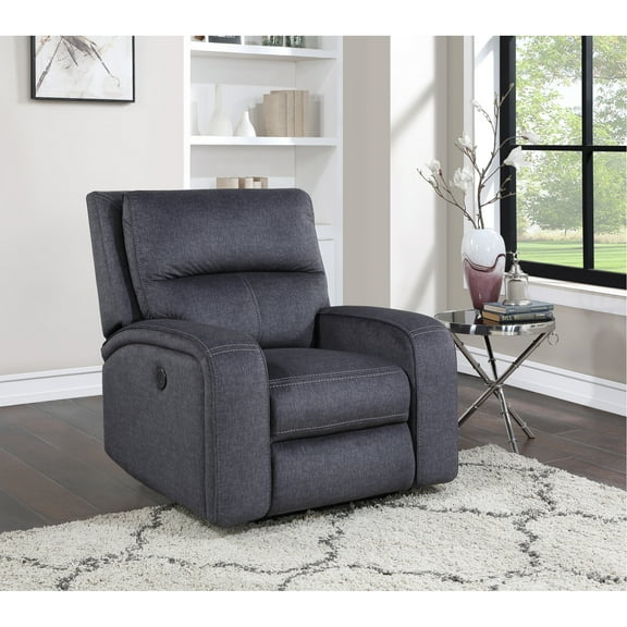 Charged Reclining Chair - Dark Gray With Seat Zone Power Recliner Comfort Charging Zero Wallhugger Space Saver