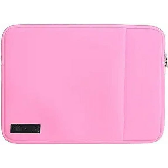 Chargella Laptop Protective Sleeve Cover for Notebook, MacBook 13" with Utility Storage Pocket, Zipper Closure & Water-Resistant Phone, Tablet & Notebook Case Bag (11 Inch, Pink)
