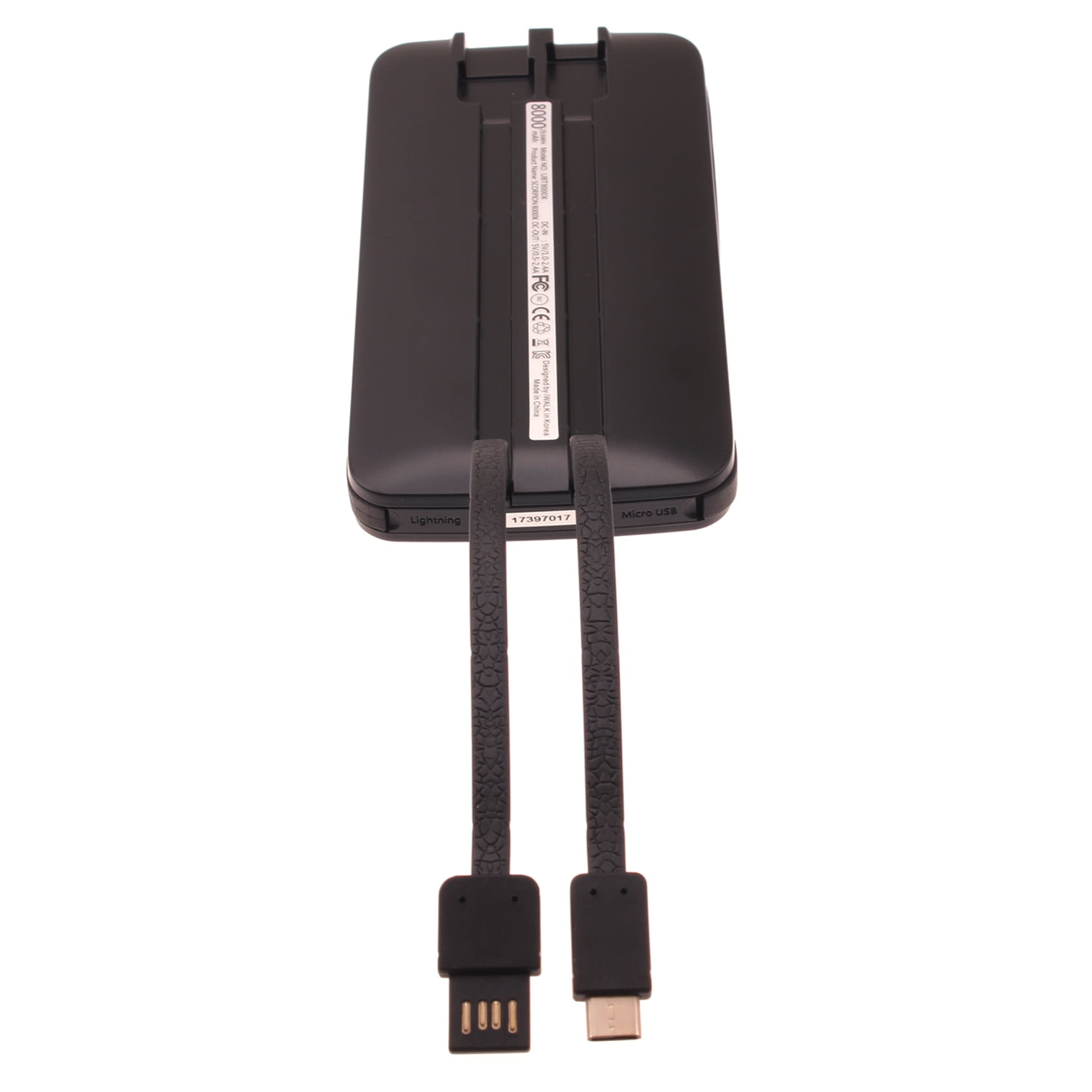 Charger 8000mAh Power Bank for Samsung Galaxy A23 5G Phone - Backup Battery Portable Built-in Cables All-in-One Slim V4D Compatible With Galaxy A23 5G Model
