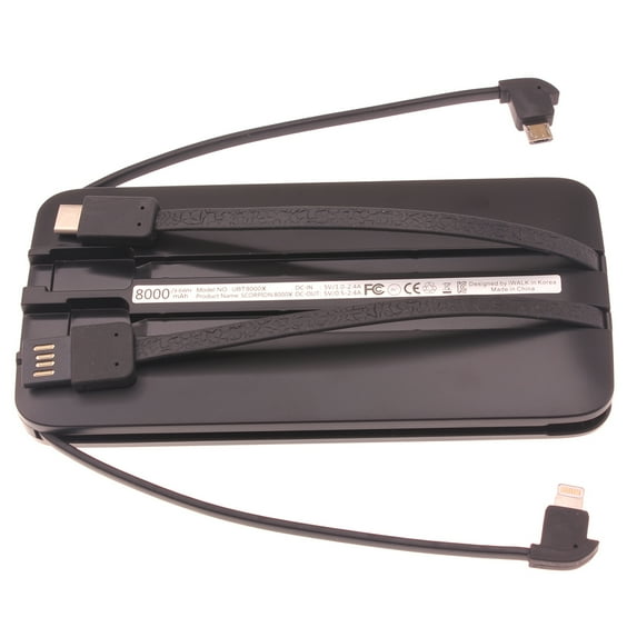 Charger 8000mAh Power Bank for Samsung Galaxy Z Fold4 Phone - Backup Battery Portable Built-in Cables All-in-One Slim V3Z Compatible With Galaxy Z Fold4 Model