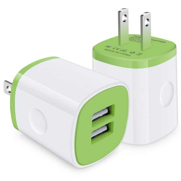 Charger Block,Charging Block,HAOANO 2PACK USB Wall Charger Adapter 2.1A Dual Port Fast Charger Block Plug Cube Phone Charger USB Wall Charger