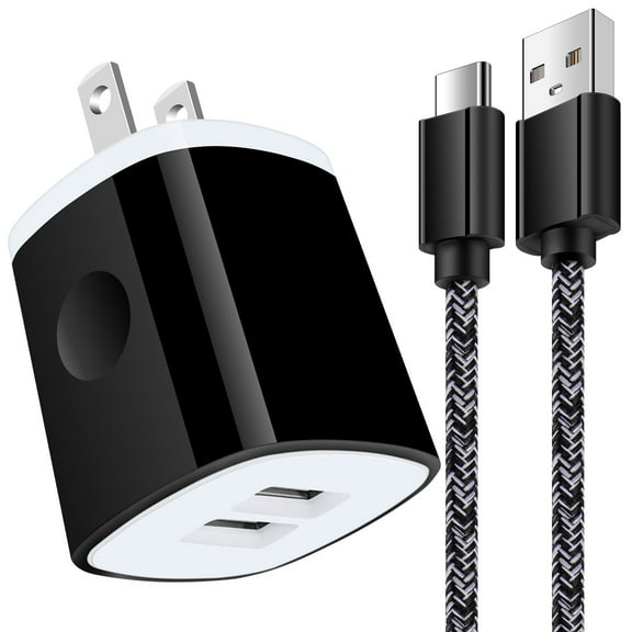 Charger Block,HAOANO USB C Charger Block with Android Type C Usb C Charging Cables 3ft 2.1A Dual Port USB Wall Charger Block Plug Phone Charger Type C Charger Block