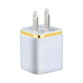 thumbnail image 1 of Charger Block,USB Wall Charger,2.1A 5V Dual Port Cube Power Adapter Plug Block Charging Box Brick for Most Electronic Devices(Gold), 1 of 6