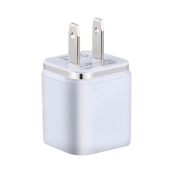 Charger Block,USB Wall Charger,2.1A 5V Dual Port Cube Power Adapter Plug Block Charging Box Brick for Most Electronic Devices(Silver)