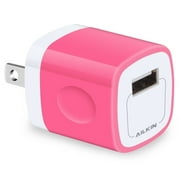 Charger Block,USB Wall Charger Adapter,AILKIN USB Fast Charging Cube Station Plug Charger Blocks iPhone Wall Charger,Rose