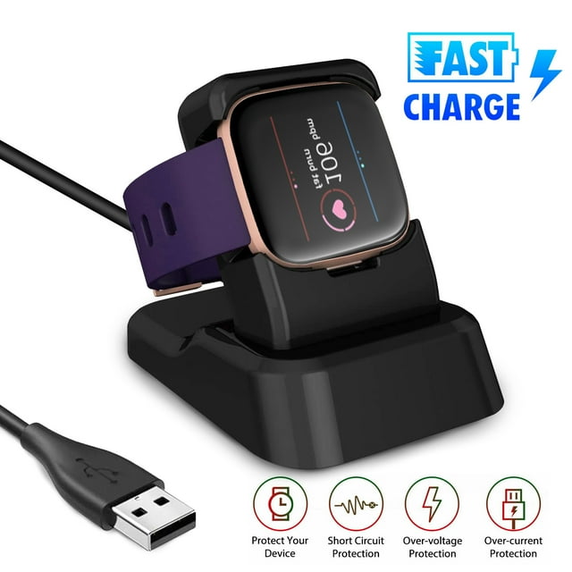 Charger Cable Fit for Fitbit Versa 2, TSV Power Charging Dock, Smart