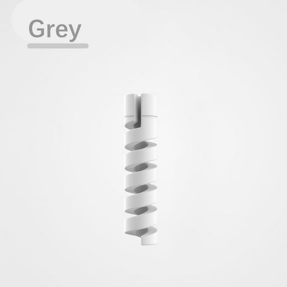 Charger Cable Protector, Silicone Flexible Cable Saver, Spiral USB Mouse Wire Protector for Headphone Laptop Cell Phone Wrap Accessories (Gray)