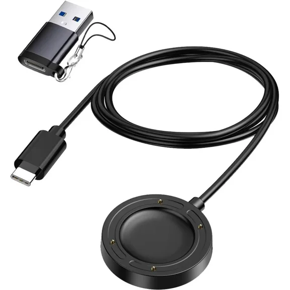 Charger Cable for suunto Run, KONXISA Smartwatch 3.3ft Replacement Magnetic Type-C Fast Charging Cable, Charging Cable with USB Adapter, Portable Magnetic Charger Compatible suunto Run
