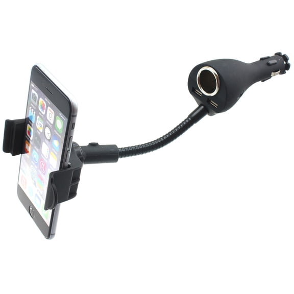 Charger Car Mount for LG Wing Phone - Holder DC Socket USB 2-Port Cradle Rotating Plug-in V1A Compatible With LG Wing