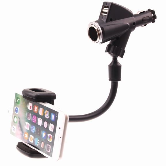 Charger Car Mount for Nokia G100/G300/G310 5G - Holder DC Socket USB Port Cradle Swivel