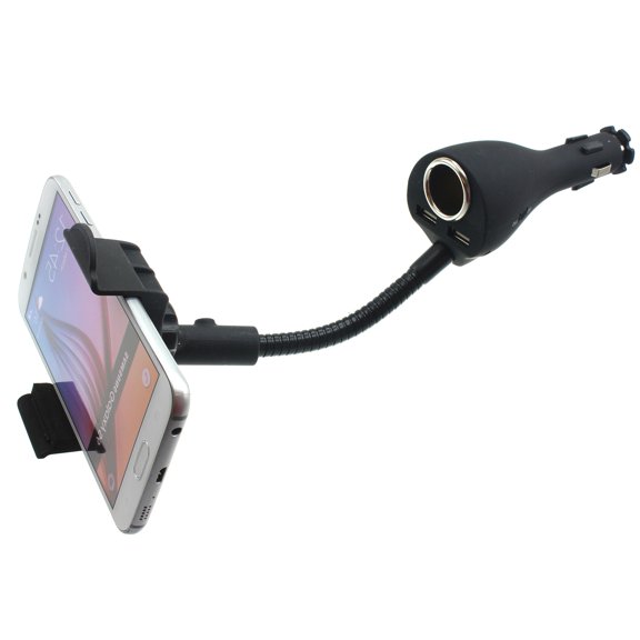 Charger Car Mount for Nokia XR21, X100 - Holder DC Socket USB 2-Port Cradle Rotating