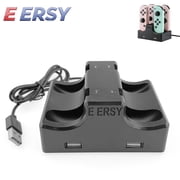 E ERSY 4-in-1 Fast Charging Dock for Joy Con Charger Docking Stand Station,Compatible with Nintendo Switch Controller Charging Dock