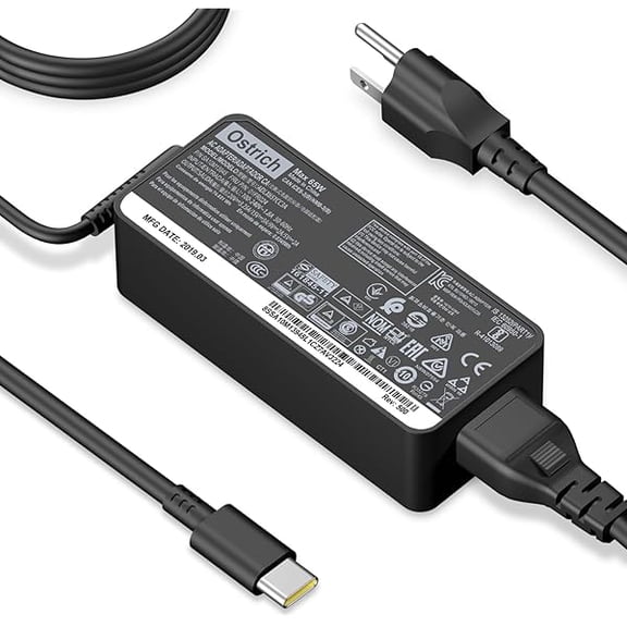 Charger Compatible with Lenovo Laptop Computer Thinkpad Yoga Chromebook USB C Laptop Charger 65W 45W
