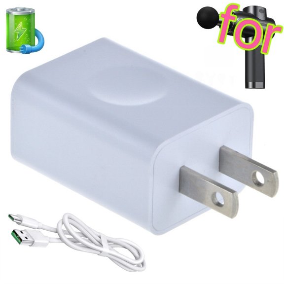 Charger Compatible with RENPHO GM171 C002S R3 Massage Gun White