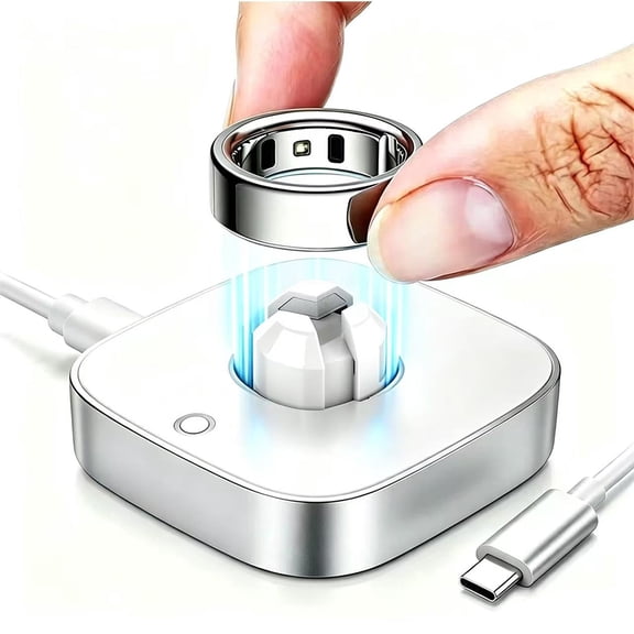 Charger Compatible with Ring Gen 5: Fast Charging Dock for Size 6/7/8/9/10/11/12 with USB-C Cable (Not Compatible with Ring Gen 3 andk4)