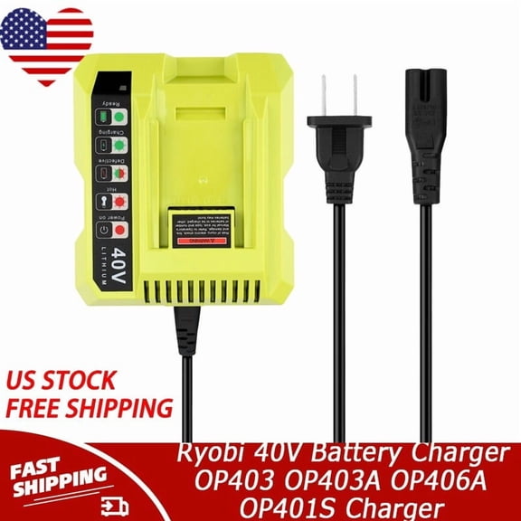 Charger Compatible with Ryobi 40V Battery Charger OP403 OP403A OP406A OP401S