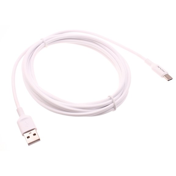 Charger Cord Type-C 10ft USB-C Cable for Dragon Touch Notepad K10 - Essential Phone (PH-1) - Google Pixel XL 4 XL 3a XL Models - [Power Wire USB Long Fast Charge Sync High Speed White A3X]