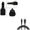 thumbnail image 1 of Charger Cord Type-C 10ft USB Cable w 2-in-1 2-Port USB Car Home Charger M1E for Blackberry Motion, Key2, KEYone, LE - BLU G9, Vivo XI Plus 5 - CAT S61 S48c - Coolpad Legacy, 1 of 12
