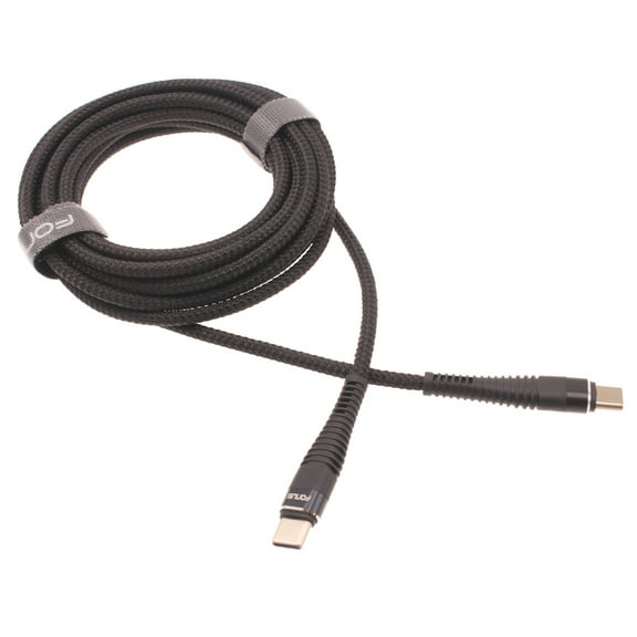 Charger Cord Type-C to USB-C 10ft PD Cable for Sonim XP8 XP3 - Sony Xperia 5 10 Plus 1 - T-Mobile REVVL 5G 4 Plus - TCL 10L, Signa Models - [Power Wire Sync Braided Fast Long Black O8Q]