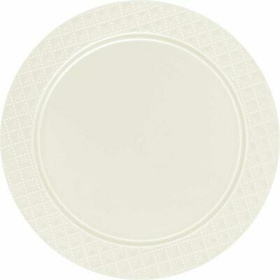 Charger Disposable Diamond Design Plates Cream 13" For All Parties 2Packs