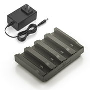 4-Port Fast Charging Dock Compatible with TACTACAM Reveal Lithium Cartridge Charger, for Ultra, X, Pro 3.0, Gen 2.0 & 3.0 Cellular Trail Camera Battery Packs, Include 12V 5A Wall Charger