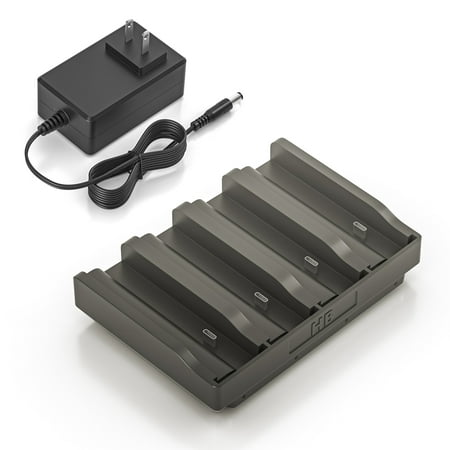 4-Port Fast Charging Dock Compatible with TACTACAM Reveal Lithium Cartridge Charger, for Ultra, X, Pro 3.0, Gen 2.0 & 3.0 Cellular Trail Camera Battery Packs, Include 12V 5A Wall Charger