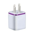 thumbnail image 1 of Charger Double Port USB Wall Plug Brick Charging Box Adapter Double USB Charger Block USB Wall Charger with Charging Cell Phone Wall Chargers for Travel Fast Charger(Purple), 1 of 4