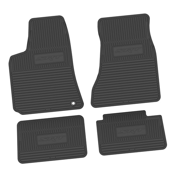 Charger Floor Mats 06-10 Dodge Charger RWD 4 Piece Custom Vintage Scene w/ SRT Insert - Black