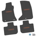 thumbnail image 1 of Charger Floor Mats 11-24 Dodge Charger AWD 4 Piece Custom Vintage Scene w/ Charger Insert - Black w/ Orange Insert FlexTread, 1 of 8