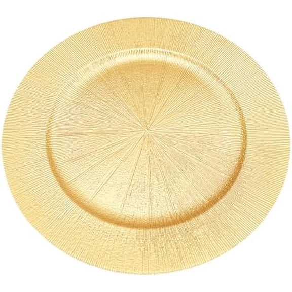 Charger Plates Bulk, 13Inch Round Plastic Charger Plate, 50 Pcs Golden Table Chargers Serving Plates for Thanksgiving, Halloween, Christmas, Wedding, Party Decor$$Home Decor, Kitchen, & Other