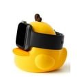 thumbnail image 1 of Charger Stand Compatible with Apple Watch Series 49/46/45/44/42/41/40/38mm iWatch Ultra2/Ultra/10/9/8/SE2/7/6/SE/5/4/3/2/1,Cute Duck Silicone Dock,Supports Night Stand Mode,Yellow, 1 of 7