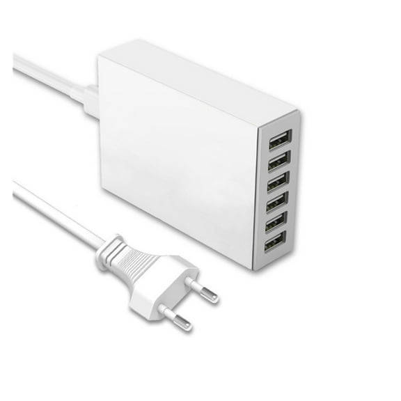 Charger Station Dock With 10 USB Ports,Quick Charge,with Cable 50W For Multi USB Charger,Travel Fast Wall Charger Hub ,No More Cable Clutter