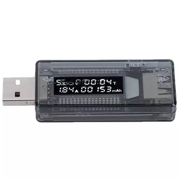 Charger Tester Usb Power Tester Usb Device Testing 73*23*13.5 Mm Discharge Capacity Monitor Abs Material Construction