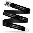 thumbnail image 1 of Charger Text Charger Double Repeat Black Gray Webbing Seatbelt Belt Fashion Seatbelt Belt Standard, 1 of 3