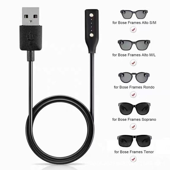 Charger for Bose Frames Smart Glasses, Replacement USB Charging Cable Cord for Bose Frames