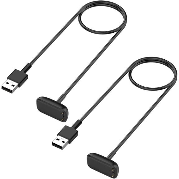 2-Pack Charger for Fitbit Charge 5 / Charge 6 / Luxe, Replacement Charging Cable Cord Accessories for Fitbit Bands (3.3ft/1m)