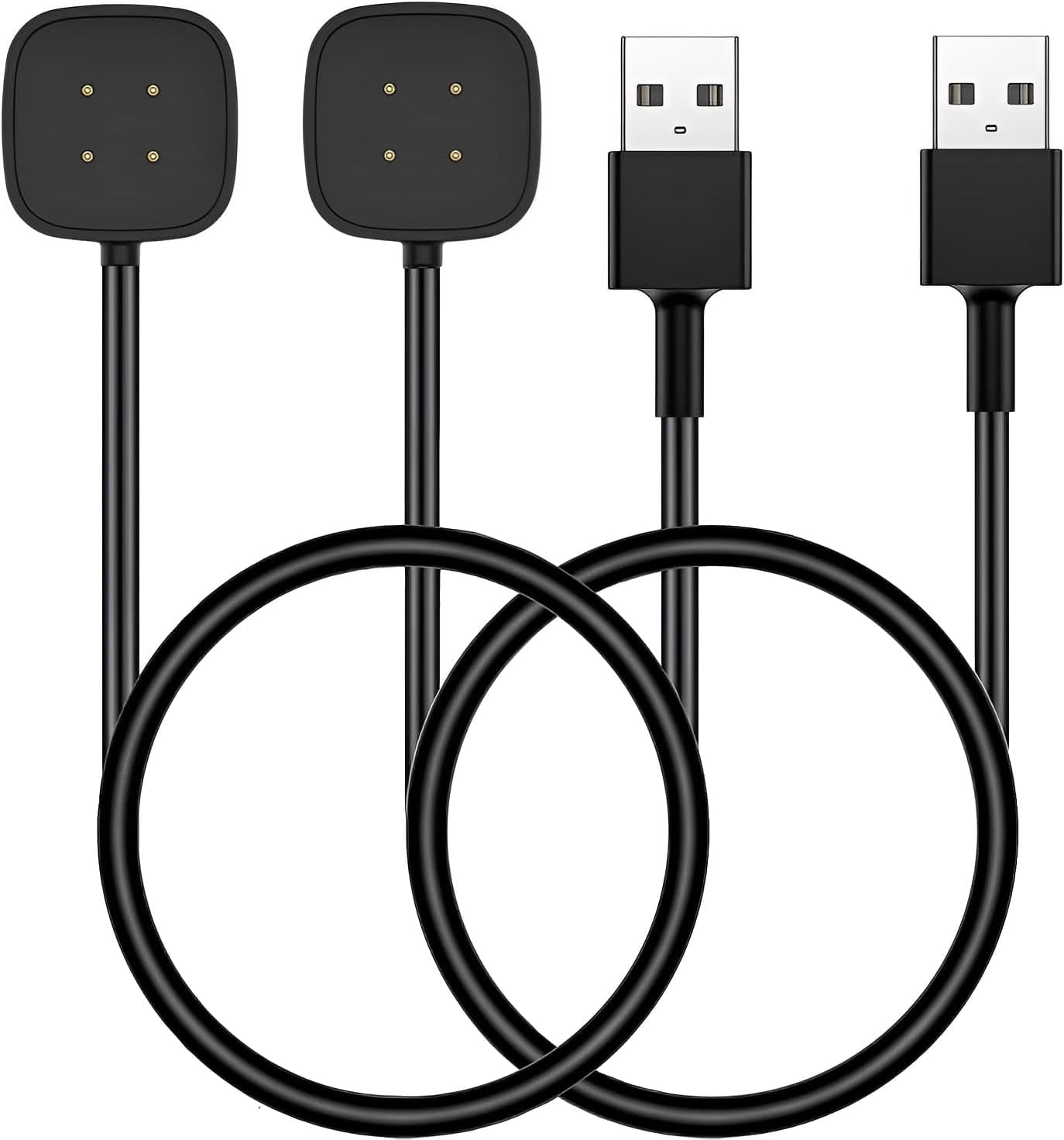 Charger for Fitbit Versa 4/Versa 3/Sense 2/Sense, Replacement Charging Cable Cord Magnetic Dock Stand for Fitbit Sense 1/2, Versa 3/4 Smartwatch