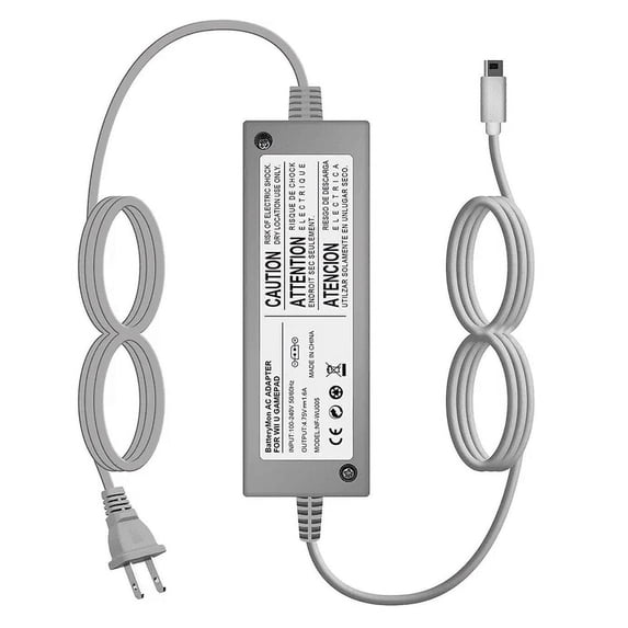 Charger for Wii U Gamepad, AC Adapter Power Cord Charging Cable Replacement for Nintendo Wii U Gamepad Remote Controller