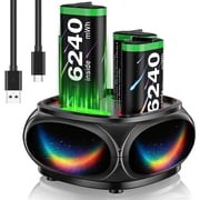 Rechargeable Battery Pack for Xbox Controller with Charging Station, Xbox Controller Battery Pack with 4 6240mWh Batteries for Xbox one/Xbox One S/Xbox X/Xbox Elite/Xbox Series X|S,Xbox Accessories