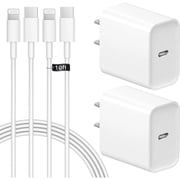 iPhone Charger Super Fast Charging 20W PD, [2 Pack] USB C Charger Block with 10 FT Long Cable Compatible with iPhone 14/13/12/11