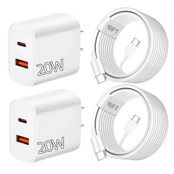 for iPhone 17 16 15 Charger,20W Type C Chargers USB C Charger Block with 10FT USB C Charger Cable Compatible with iPhone 17/17 Plus/17 Pro Max/16/16 Plus/16 Pro Max/15 Pro Max/iPad Pro/Air M3