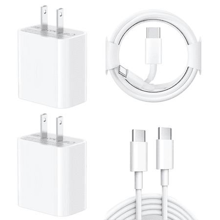 USB C Charger for iPhone 17 16 15 Charger,2Pack 20W Fast Charging Type C Chargers USB C Charger Block with 6FT Cable Compatible with iPhone 17/17 Air/17 Pro/17 Pro Max/iPhone 16/15 Series