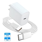 Charger for iPhone 16 15 Charger Fast Charging, USB C Fast Wall Charger Block with 6FT USB C to C Cable Compatible for iPhone 16/16 Plus/16 Pro/16 Pro Max 15/15 Plus/15 Pro/15 Pro Max and More