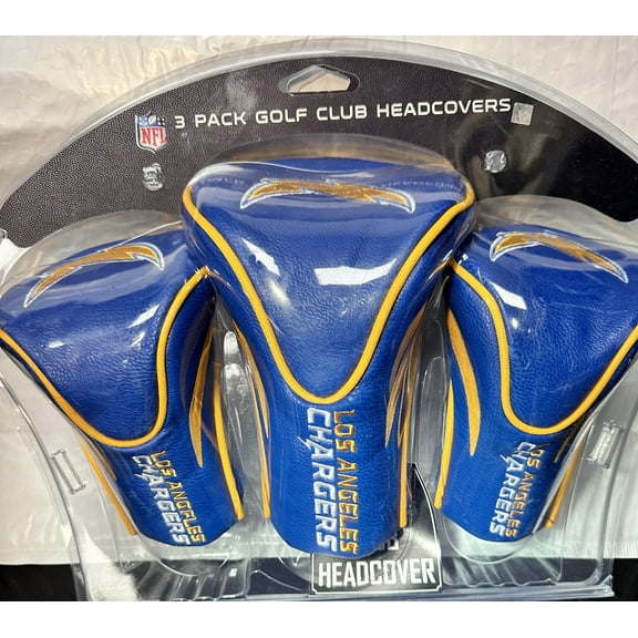 Team Golf NFL Los Angeles Chargers Contour Golf Club Headcovers 3-Pack