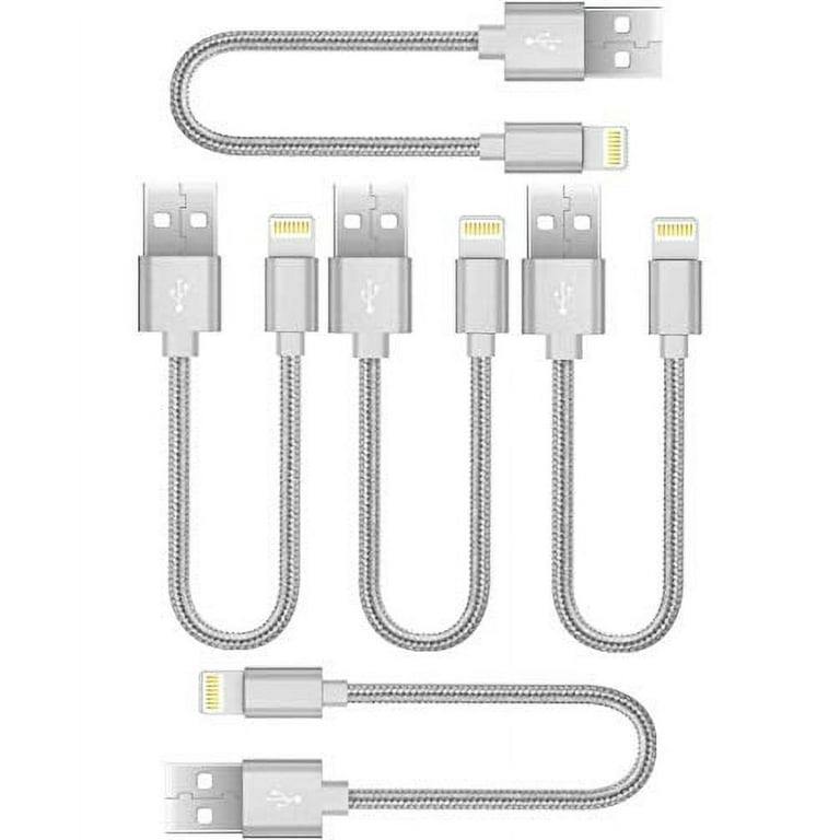 Chargers 5Pack 8-INCH Short-Length Nylon Braided USB Charging
